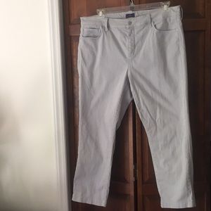 Ankle Light grey NYDJ denim.